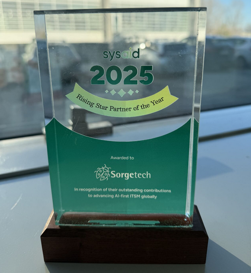 Websites - Sysaid: SysAid premia Sorgetech: Rising Star Partner of the Year 2025